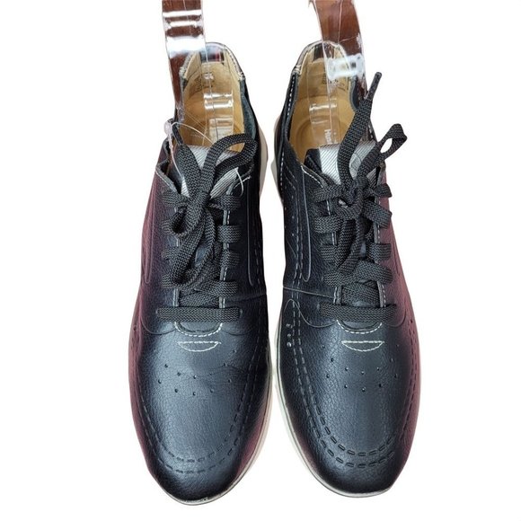 Hush Puppies Women's Tricia Perf Laceup Oxford Black Leather Sz 10 - Picture 8 of 15